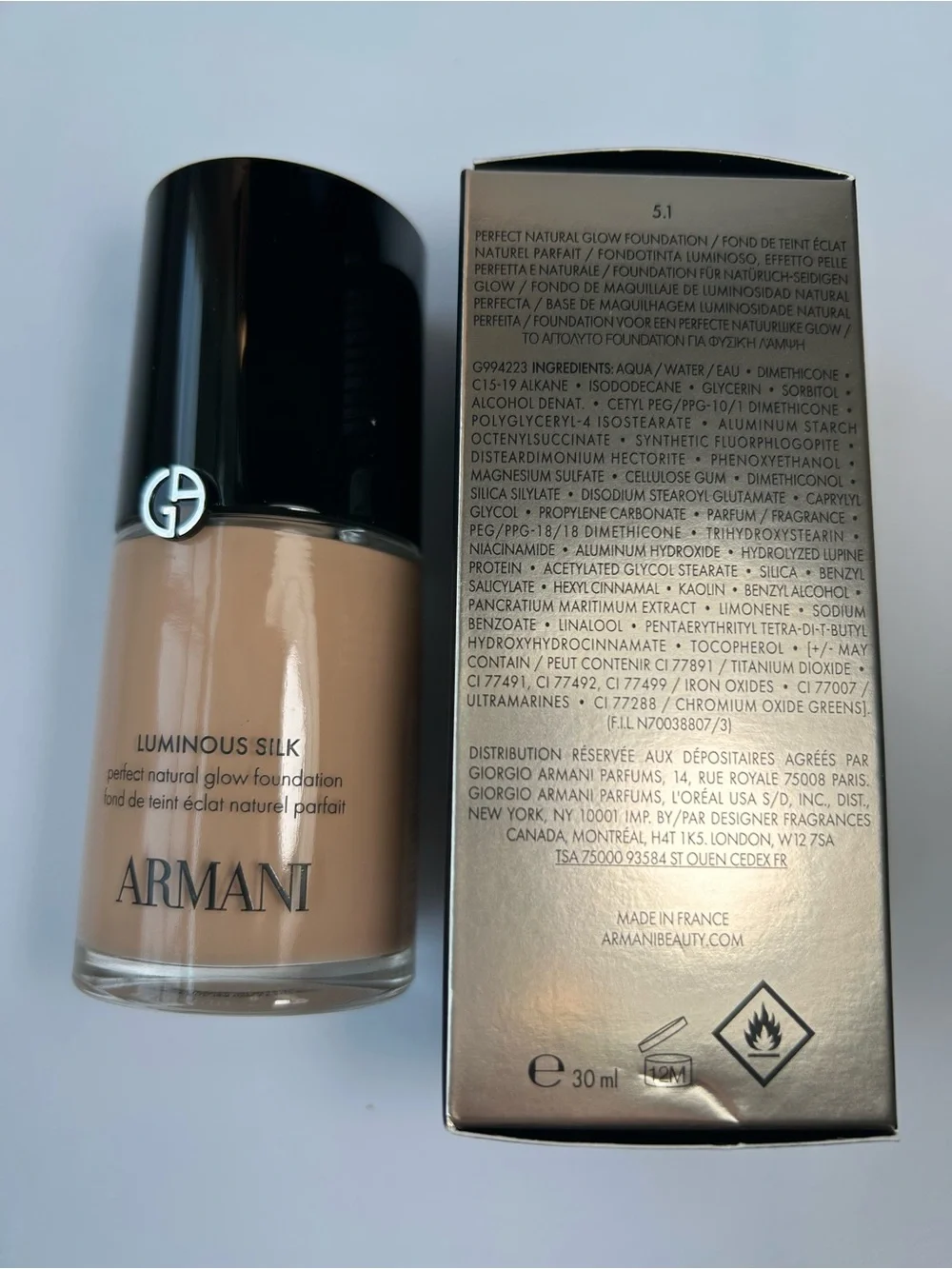 NWT🌷#5.1 - Georgio Armani Luminous Silk Natural Blurring Foundation